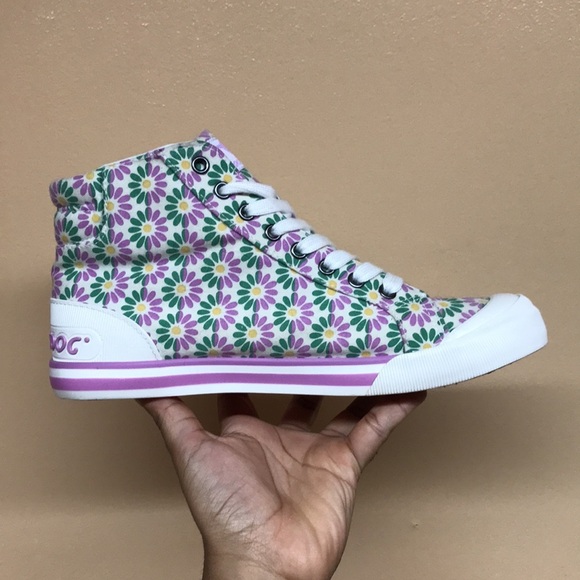 Rocket Dog Jazzin Pastel Floral High Top Sneakers - Picture 7 of 17